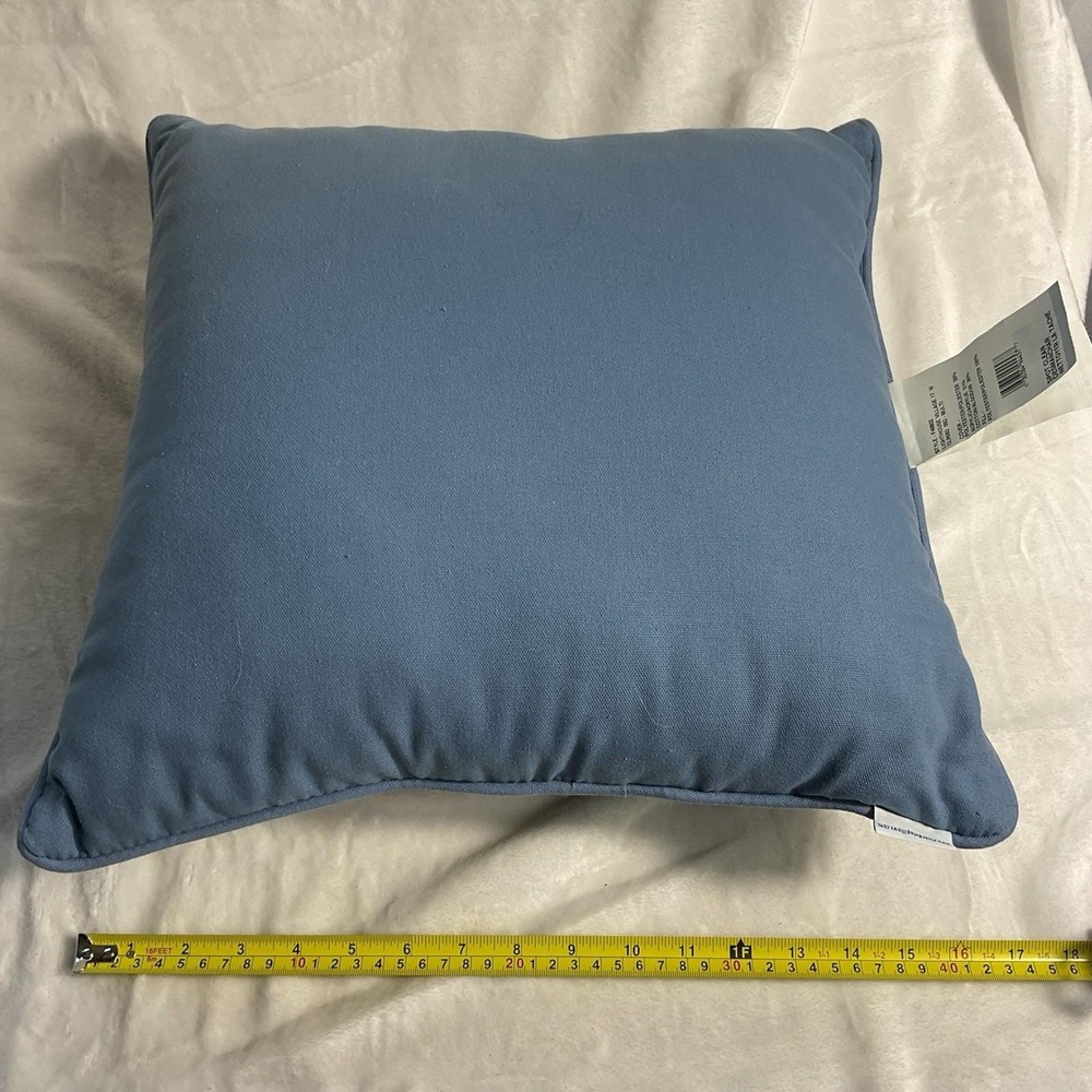 VTG Nautical Sailboat Lighthouse Pillow Coastal Blue 17" × 17" Beach Tapestry - Picture 7 of 7